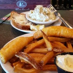 Perch and fries. Was larger than it looks.