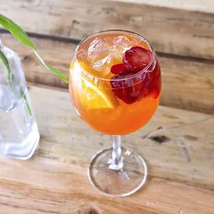 House made sangria.