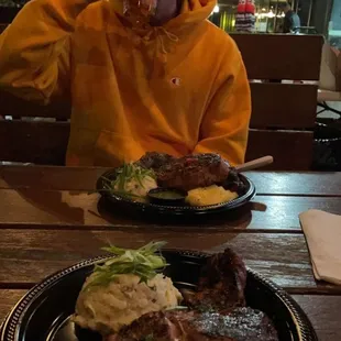 Rib Eye (pictured closer) and The Steak Fat Boy