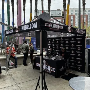 KNBR setup on the patio