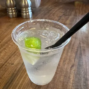 Hendricks and soda (single)