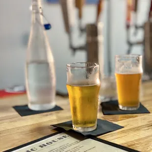 Craft beer, Brew Works Wildflower and Wise Acre Amanda IPA