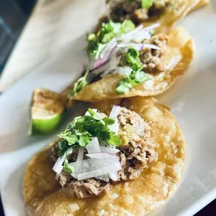 duck confit tostadas