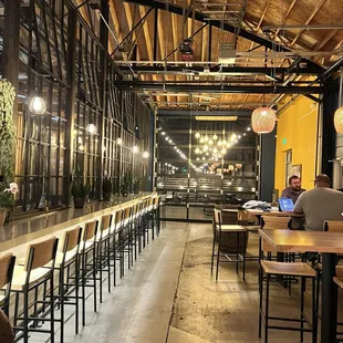 the interior of a brewery