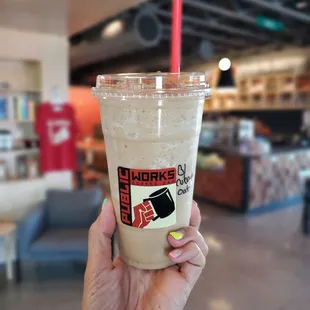 Ice Blended Cuban Honey Latte with oat milk- again