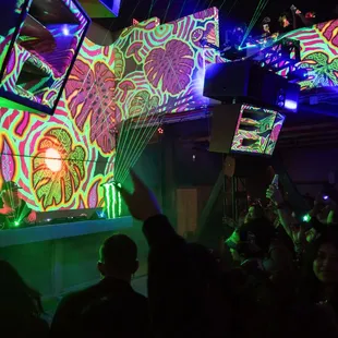 a crowd of people at a nightclub