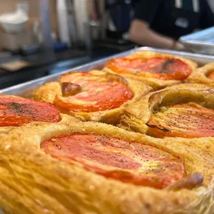 Tomato tart fresh from the oven