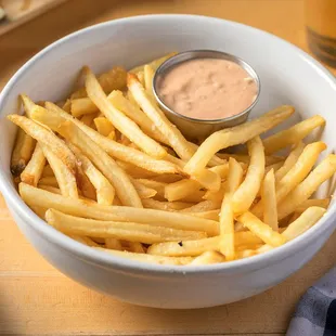 a bowl of french fries