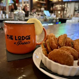 It&apos;s Lodge season - hot drinks and their amazing zucchini chips with yogurt dip