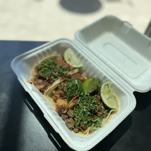 food in a styrofoam container