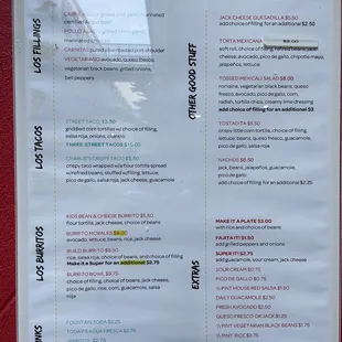 March 2022 menu