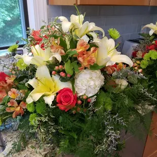 flowers in a kitchen