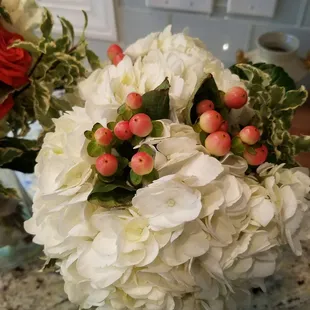 a vase of flowers