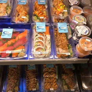 a variety of food in plastic containers