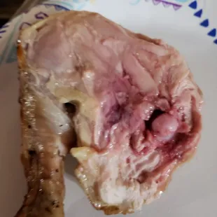 a piece of meat on a plate