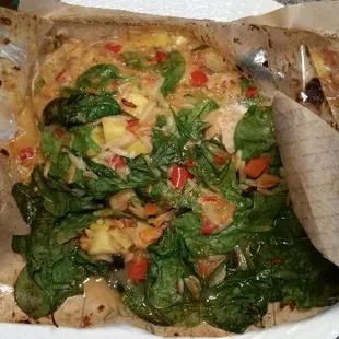 The tilapia with Caribbean Mango sauce