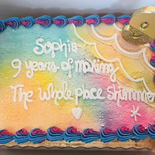 Custom cake-- exactly as requested!