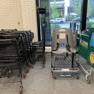 Shopping cart selection. Carts for the little ones and special needs children too!