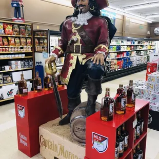 a captain morgan statue