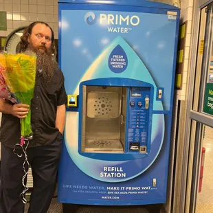 New water machine - it&apos;s a Primo, 50 cents a gallon/2.50 per 5