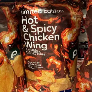 New Chips coming home with me for NFL season!! Hot &amp; Spicy Chicken Wings