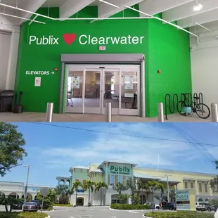 the front and back of the store