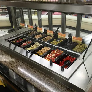 Actually has an olive bar!