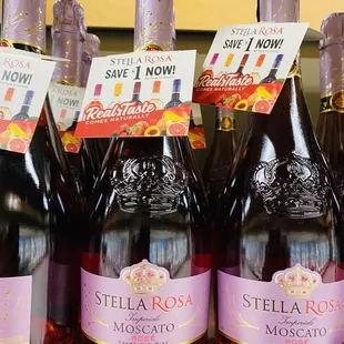 a row of bottles of wine