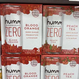 a display of orange juice