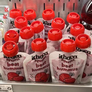 a display of a variety of drinks