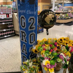 Flowers and balloons