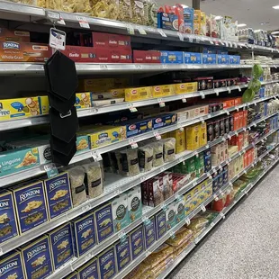 a view of a grocery store aisle