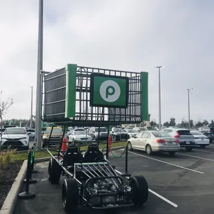 a car in a parking lot
