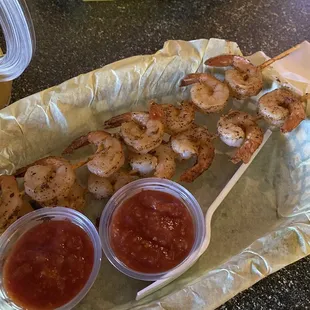 Shrimps!! Cajun skewers