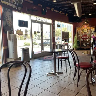 the inside of a restaurant