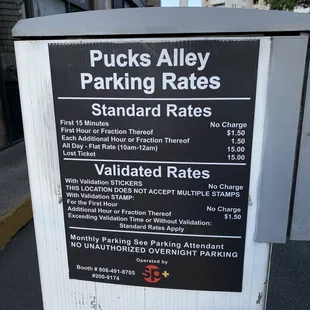 Parking rates 7/2020