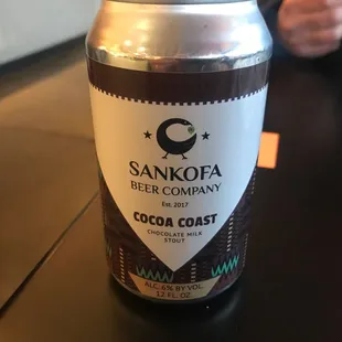 Local stout offered at Puddin&apos; -- very nice, deep and smooth.