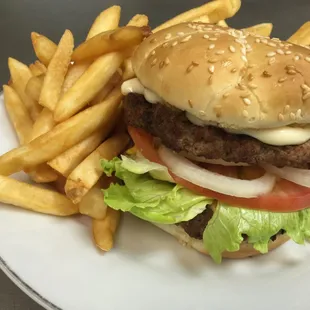Double Cheese Burger with Fries