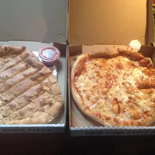 12&quot; cheese pizza and breadsticks!