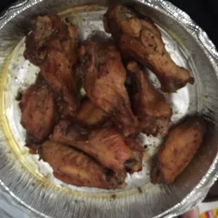 Parmesan garlic wings hmmm where's the garlic?