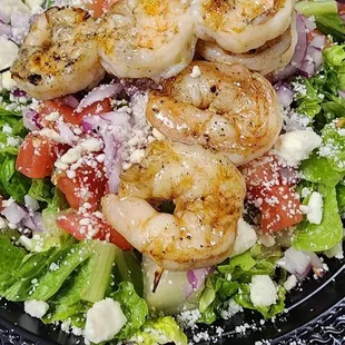 Grilled shrimp salad