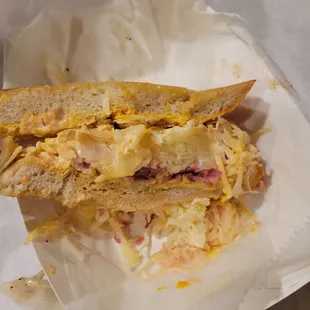 The Rochester Road Reuben grilled with Mustard