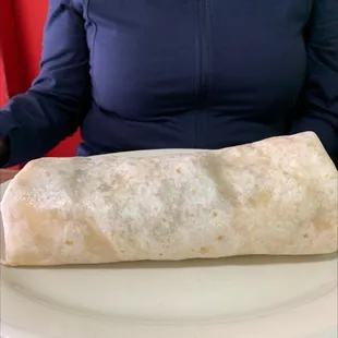 Chicken fajitas burrito