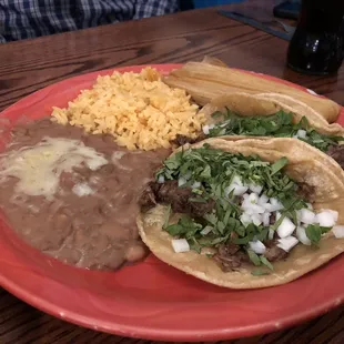 Street tacos and tamale
