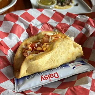 Chicken soft taco