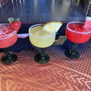 Fresh fruit margaritas!