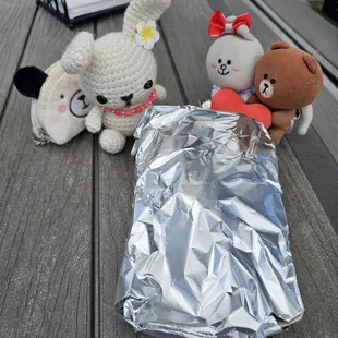 Torta Special is wrapped in foil...
