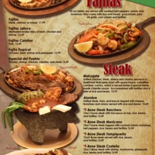 a menu for a mexican restaurant