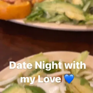 a plate of food with avocado