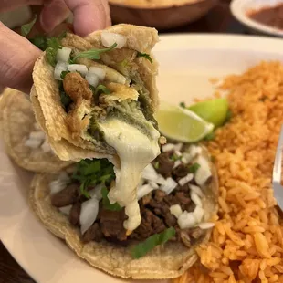 The stuffed poblano pepper taco!!